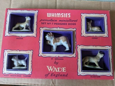 £20 • Buy Wade Whimsies: Pedigree Dogs, Set No7, Complete & Original Display Box/packaging