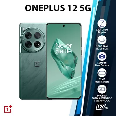 OnePlus 12 5G Android Mobile Phone (Green 16GB+512GB Dual SIM Global AU NEW) • $1961.23