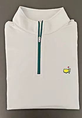 2024 Masters By Peter Millar Large Gray Solid 1/4 Zip Golf Pullover Augusta • $314.99