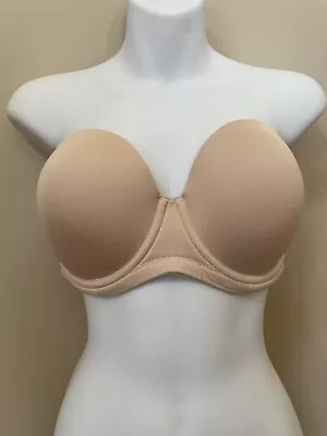 Wacoal 34DDD Bra Beige 854119 Convertible Strapless No Straps Underwire • $18