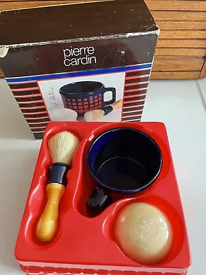 Vintage Pierre Cardin Shaving Mug Brush And Soap Kit In Box • $19.99