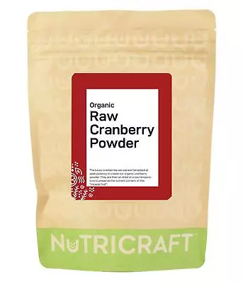 250g Organic CRANBERRY Powder By NUTRICRAFT™ - Air Dried EU Cranberries - Raw • £14.30