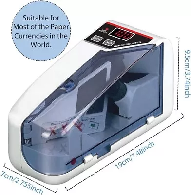 Handy Bill Cash Money Counting Machine Banknote Currency Money Counter Grey • $9