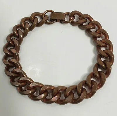 Vintage 8 In Solid Copper 1/2 In Wide Thick Chain Link Bracelet 54.2g • $45