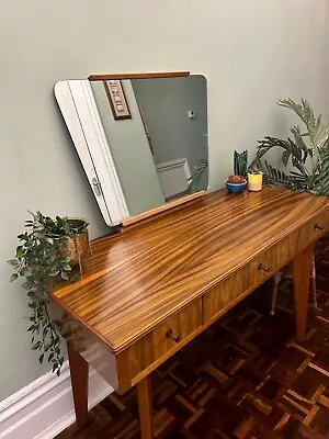 Mid Century Vintage Walnut Dressing Table Desk Console From Morris Of Glasgow • £235