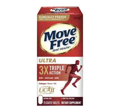 Schiff  Move Free Ultra 3X Triple Action  75 Tablets NEW ! • $25.95