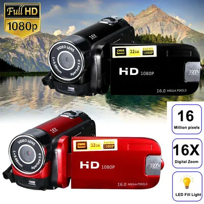 $25.30 • Buy 1080P 16X Zoom Digital Video Camera Camcorder For YouTube Vlogging Recorder L4X7