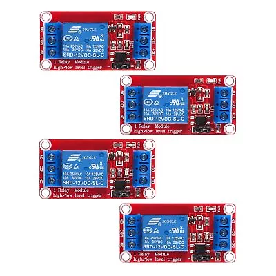 AEDIKO 4pcs DC 12V Relay Module 1 Channel Relay Board With Optocoupler Isolat... • $10.72