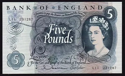 B297 Hollom £5 Pounds Banknote L11 231287 UNC • £90.13