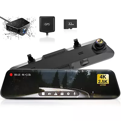 WOLFBOX G900 Mirror Dash Camera 4K Dash Cam Front And Rear With Free SD Card • $176.69