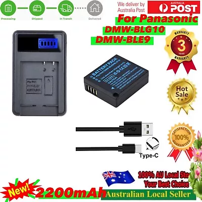 Battery/USB-C Lcd Charger For Panasonic Lumix DC-TZ90 DC-TZ95 DMW-BLE9 E BLG10 E • $33.85