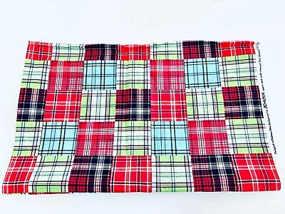 Madras Plaid Fabric 30 Inches Continuous Cut Fabric • $7