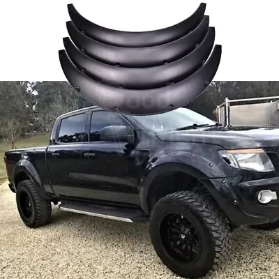 For Ford Ranger PX1 PX2 2012-18 4.5  4PC Fender Flares Flexible Wheel Arch Black • $82.99