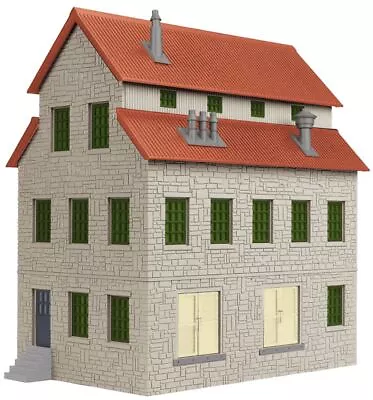 MTH 30-90188 O Assembled Granary Building Gray Stone W/Red Oxide Roof EX • $75.74