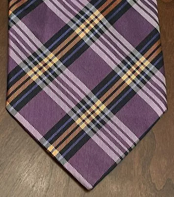 Van Heusen Purple Orange Blue Hand Made 100% Silk Men’s Neck Tie Made In China • $18.99