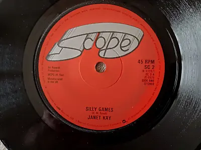 Plays Vg+/ex Janet Kay 7  Silly Games /dangerous 1979 Scope Sc2 Red Labels Ex • £6.25