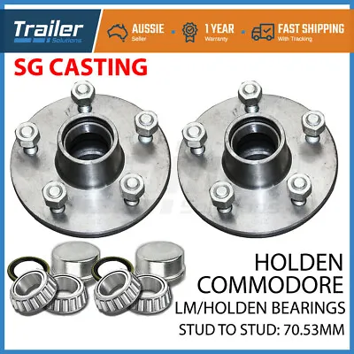 X2 Trailer Hubs Suit Commodore Pattern 5/120 PCD & LM Holden Bearings SG Casting • $66.64