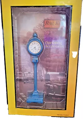 MTH 30-1085 COMET BLUE RailKing Operating Die-Cast Street Clock NIB • $38