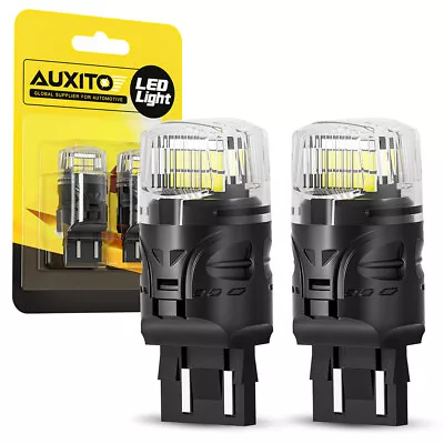 2x 7443 7440 LED White Strobe Flash Blinking Brake Stop Tail Parking Light Bulbs • $12.99