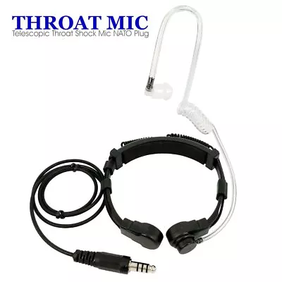 NATO Plug Telescopic Tactical Headset Air Tube Earpiece For Walkie Talkie Radio • $17.99