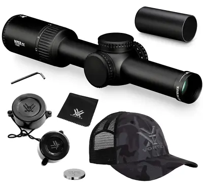 Vortex Optics Viper PST Gen II 1-6X24 VMR-2 MRAD SFP Riflescope With Hat Bundle • $599