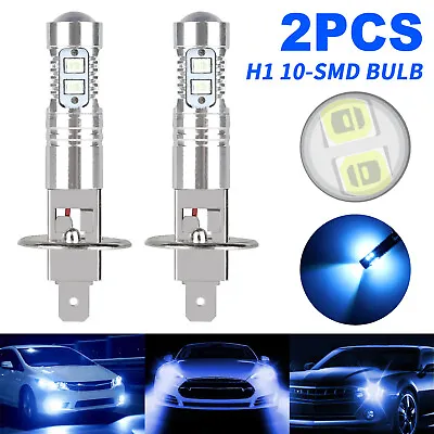 2PCS H1 LED Fog Driving Light Bulbs Conversion Kit Super Bright 8000K Ice Blue • $9.98