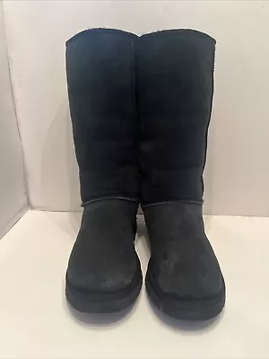 Ugg Classic Tall Boots II Black Sz 10 Women Genuine Shearling Lined GOOD COND • $39