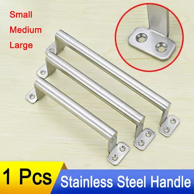 Stainless Steel D Pull Door Handle Gate Shed & Fixings Security Door Garage Gate • £42.18