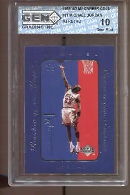 1998 Michael Jordan UD MJ Collection MJ Retro #31 Gem Mint 10 Chicago Bulls • $80.99