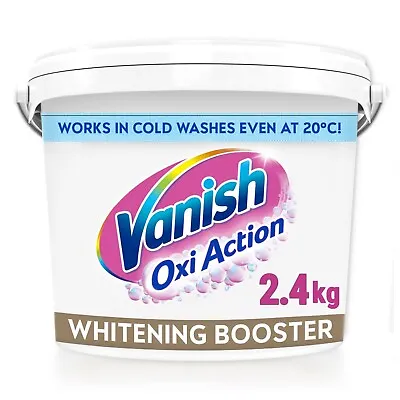 Vanish Oxi Action Stain Remover Powder Whitening Booster Crystal White 2.4kg • £17.40