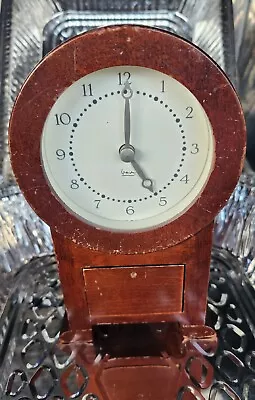 Rare Vintage MICHAEL GRAVES Wooden Desk Mantel Clock With DRAWER 7.5”H TESTED • $25