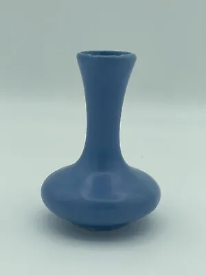 Vintage Miniature Blue Glazed Matte Pottery Vase 323 • $22.95