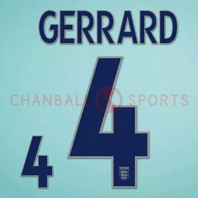 Gerrard #4 2005-2007 England Homekit Nameset Printing • £13.19