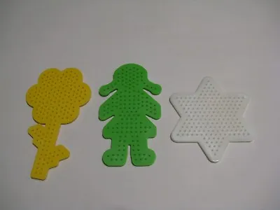 3 Medium-Sized Pegboards COLOR For Perler Fuse Beads. Iron. Melt. Template. Hama • $6