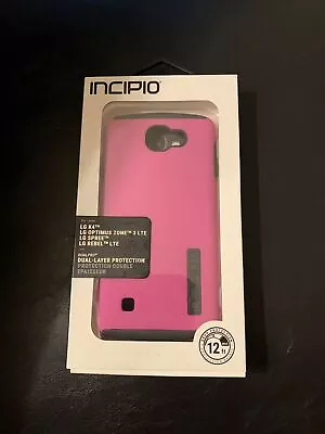 Incipio DualPro Case For LG K4 / Optimus Zone / Spree / Rebel LTE - Pink / Gray • $5