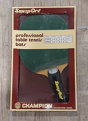 BRAND NEW Vintage SunSport Champion Professional Table Tennis Bat / Paddle • $14.95