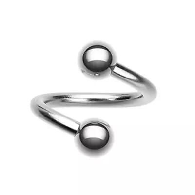 14G (1.6MM) Spiral 12mm (1/2'') Surgical Steel 316L Nickel Free (Steel)  • $3.99