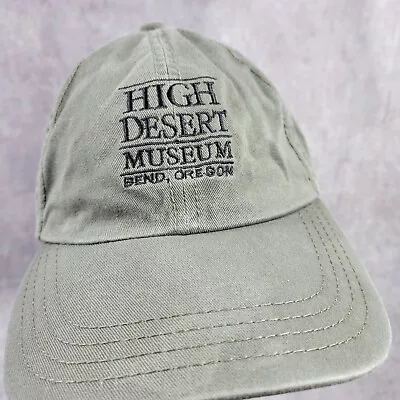 High Desert Museum Hat Bend Oregon Khaki Green Cotton Cap Adjustable Souvenir • $12.95