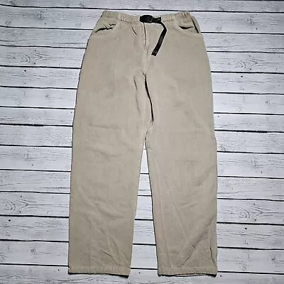 Gramicci Pants Fleece Lined Sz Large Beige Belted Elastic Waist Carpenter • $32.99