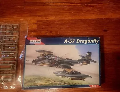 Monogram A-37 Dragonfly Model Airplane  Kit #5486 Used * COMPLETE Open Box • $8.50