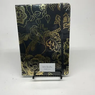 Vera Bradley Dotted Journal In Vines Floral Black And Gold Dot Grid Pages - NEW • $7.20