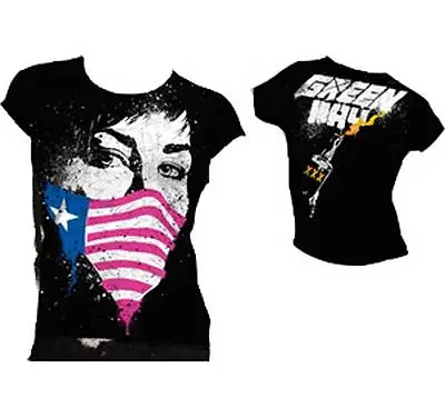 £14.87 • Buy GREEN DAY - Flag Mask - Girlie T SHIRT Top S-M-L-XL Brand New - Official Top
