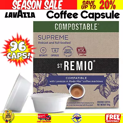 Lavazza A Modo Mio Supreme Coffee Espresso Coffee Capsules 96 Compostable Pods • $58.50