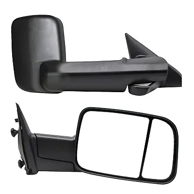 Manual Towing Mirrors For 2012 Dodge Ram 1500 2500 3500 4500 5500 Truck Trailer • $113.59