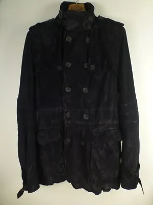 NWT! ROGUE Coat L Distressed Leather Black New Jacket Aged Vintage Looking • $139.88