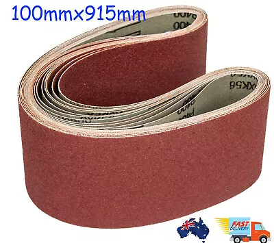 100mm X 915mm 914 Sanding Belt Belts 40 -1000Grit Heavy Duty Cloth Backed Sander • $20.99