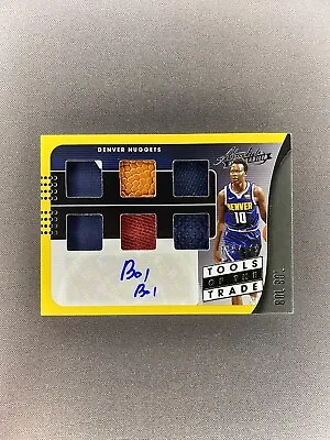 $140 • Buy 2019-20 Bol Bol Absolute Memorabilia Tools Of The Trade Six Patch RC Auto /149