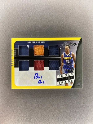 $140 • Buy 2019-20 Bol Bol Absolute Memorabilia Tools Of The Trade Six Patch RC Auto /149