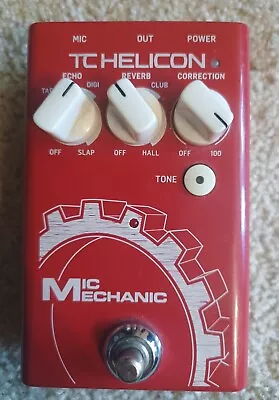 TC Helicon MIC MECHANIC 2 Vocal Effects Pedal Echo/Reverb/Tone/Correction TESTED • $160