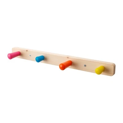 $31.99 • Buy Kids Baby Wooden Coat Hat Clothes Rack Knob Hook Hanging Wall Mount Wood IKEA